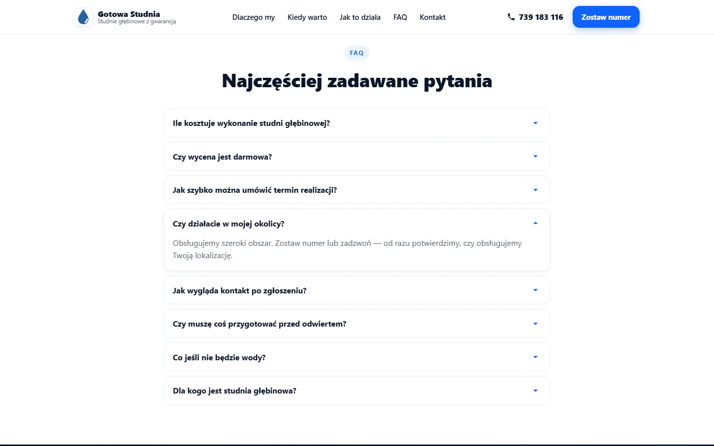 Podgląd strony Gotowa Studnia