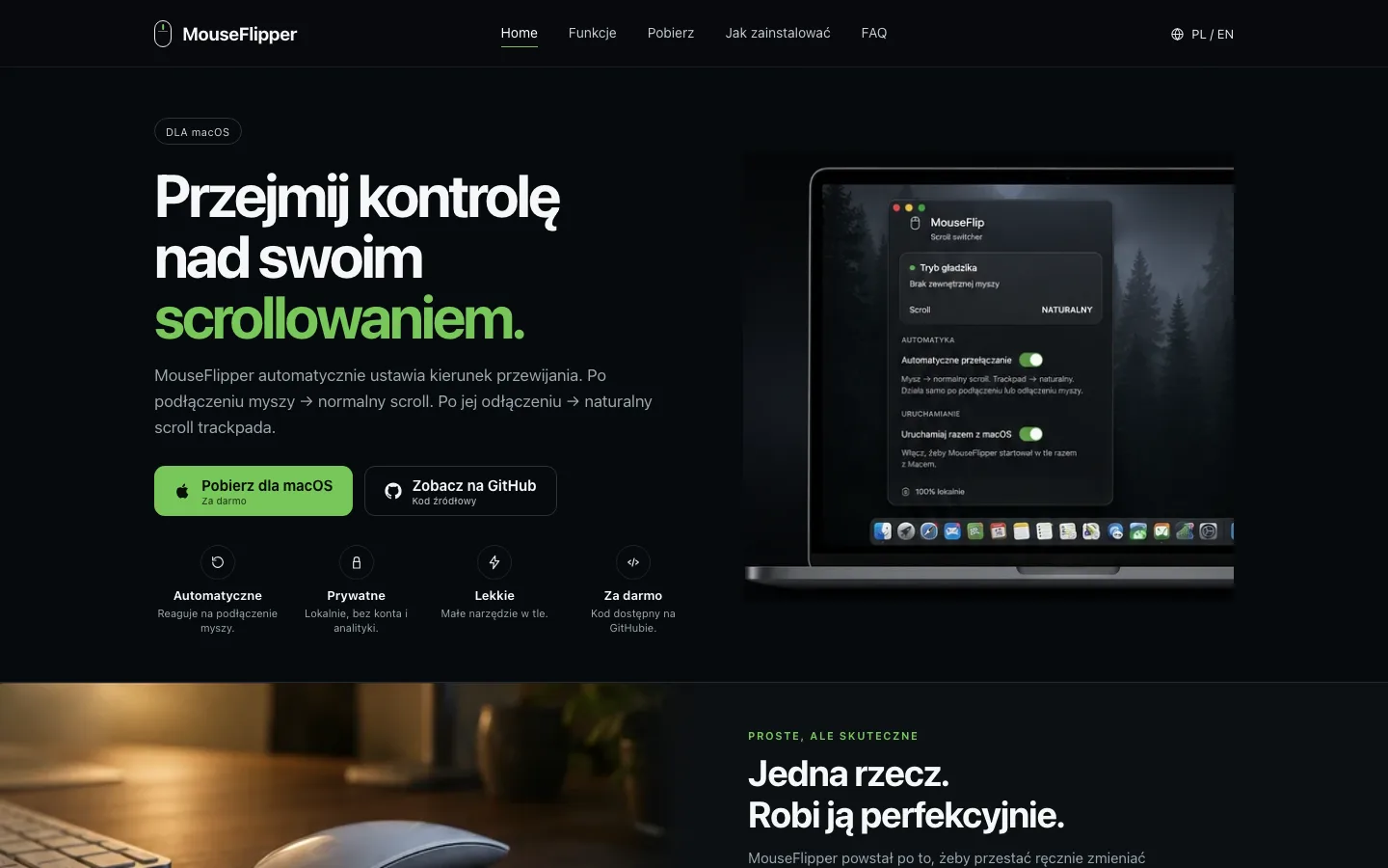 Podgląd strony MouseFlipper